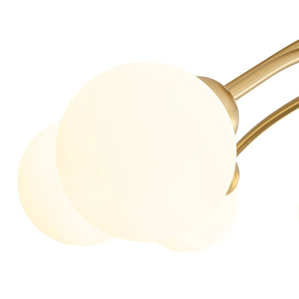 8-Light Sputnik Milky Glass Bubble Semi Flush Mount - Image 18