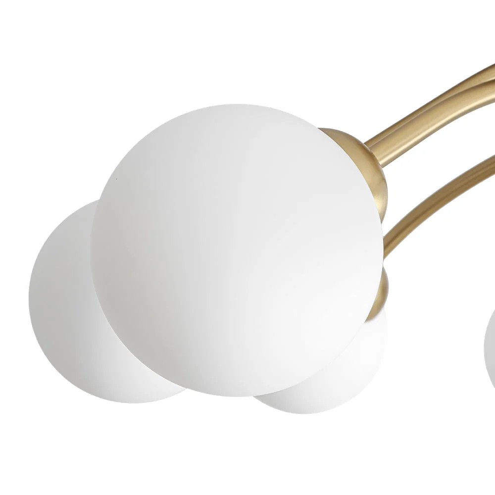 8-Light Sputnik Milky Glass Bubble Semi Flush Mount - Image 19