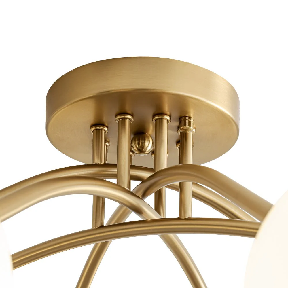 8-Light Sputnik Milky Glass Bubble Semi Flush Mount - Image 20