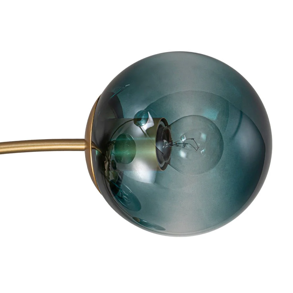 Glam Bloom 12-Light Blue Glass Bubble Semi Flush Chandelier - Image 17