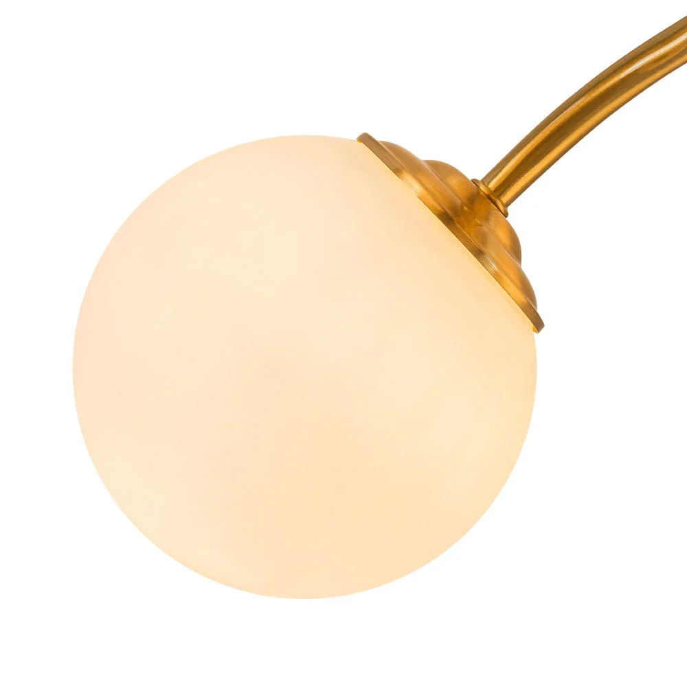 (OpenBox) Bloom Brass Frosted Glass Bubble Semi Flush Chandelier - Image 16