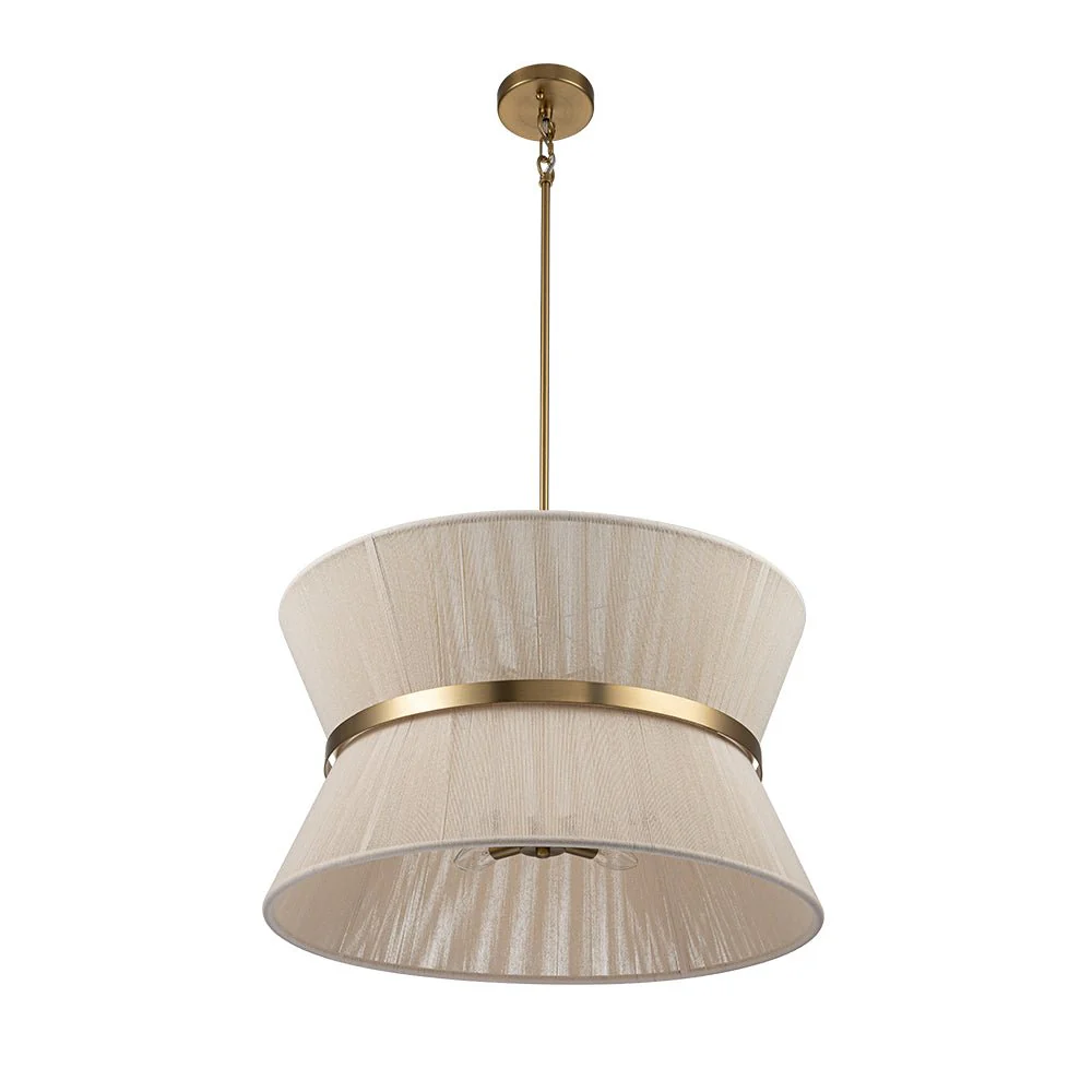 (OpenBox) Boho 2-Tier Woven Thread Tapered Drum Pendant Light - Image 14
