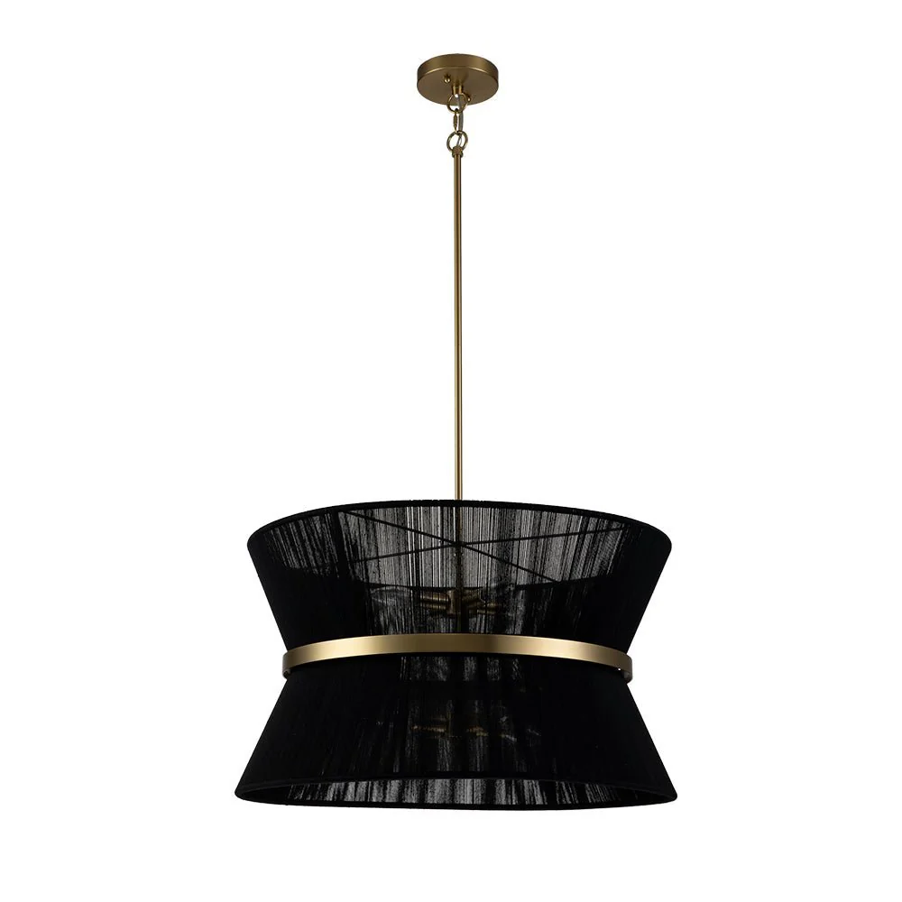 (OpenBox) Boho 2-Tier Woven Thread Tapered Drum Pendant Light - Image 23