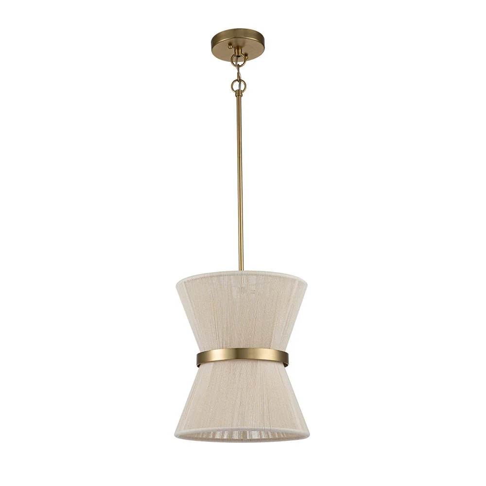 (OpenBox) Boho 2-Tier Woven Thread Tapered Drum Pendant Light - Image 6