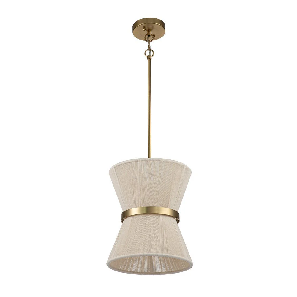(OpenBox) Boho 2-Tier Woven Thread Tapered Drum Pendant Light - Image 8