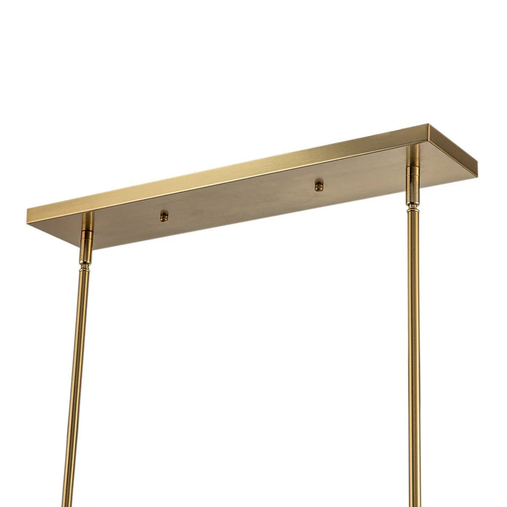 (OpenBox) Brass 5-Light Glass Globe Linear Pendant - Image 9