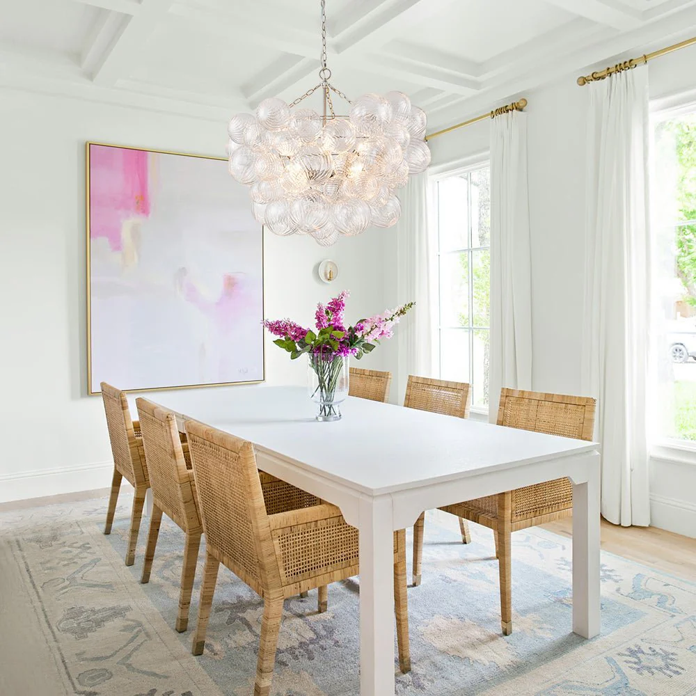 (OpenBox) Brass Cluster Ribbed Glass Globe Bubble Chandelier - Image 10