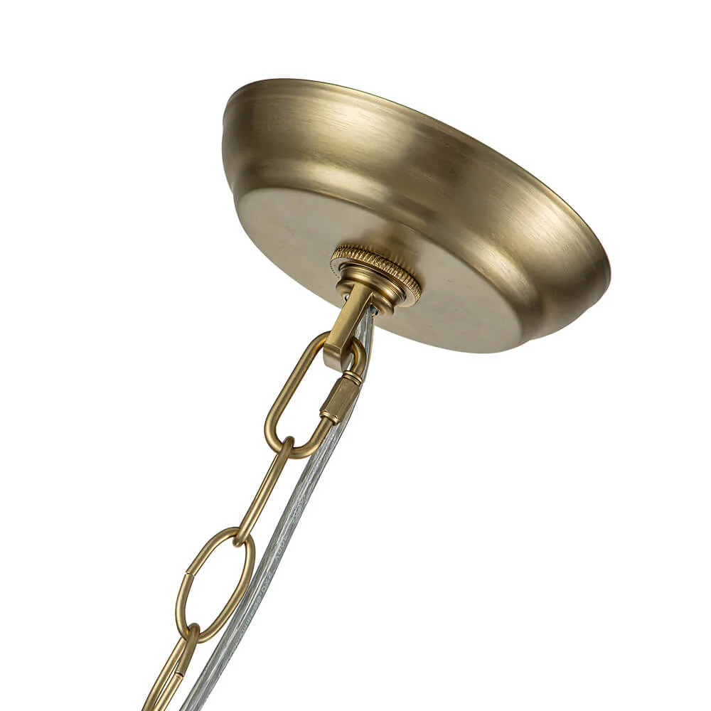 (OpenBox) Brass Cluster Ribbed Glass Globe Bubble Chandelier - Image 32