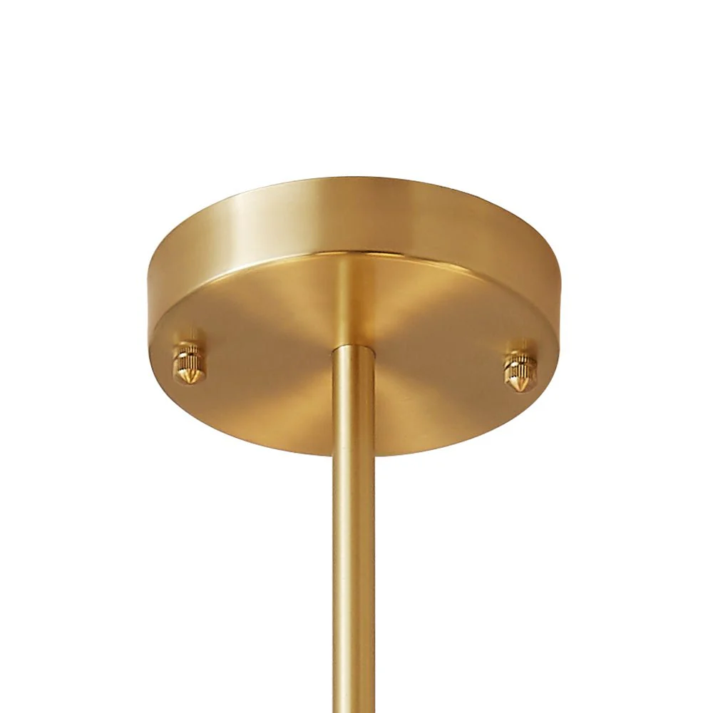Brass Opal Glass Globe Tier Sputnik Chandelier - Image 12