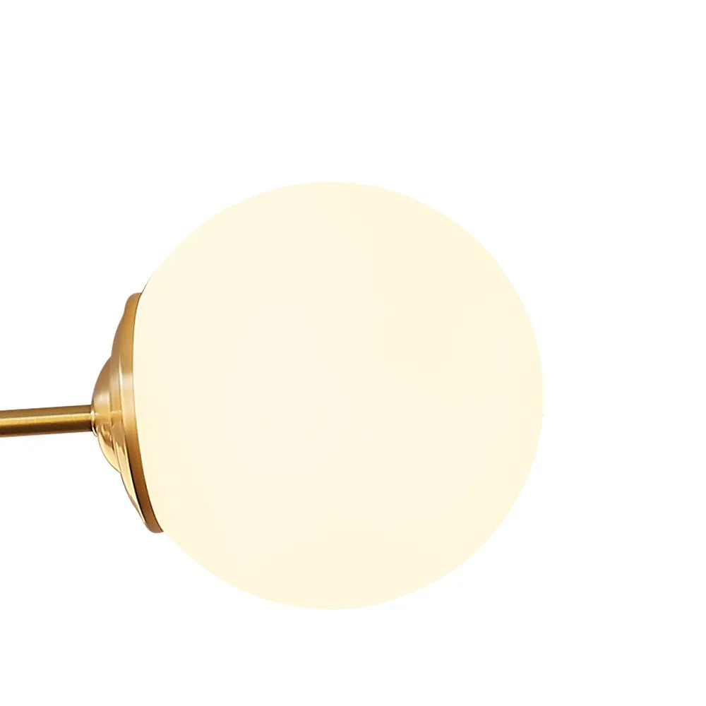 Brass Opal Glass Globe Tier Sputnik Chandelier - Image 9
