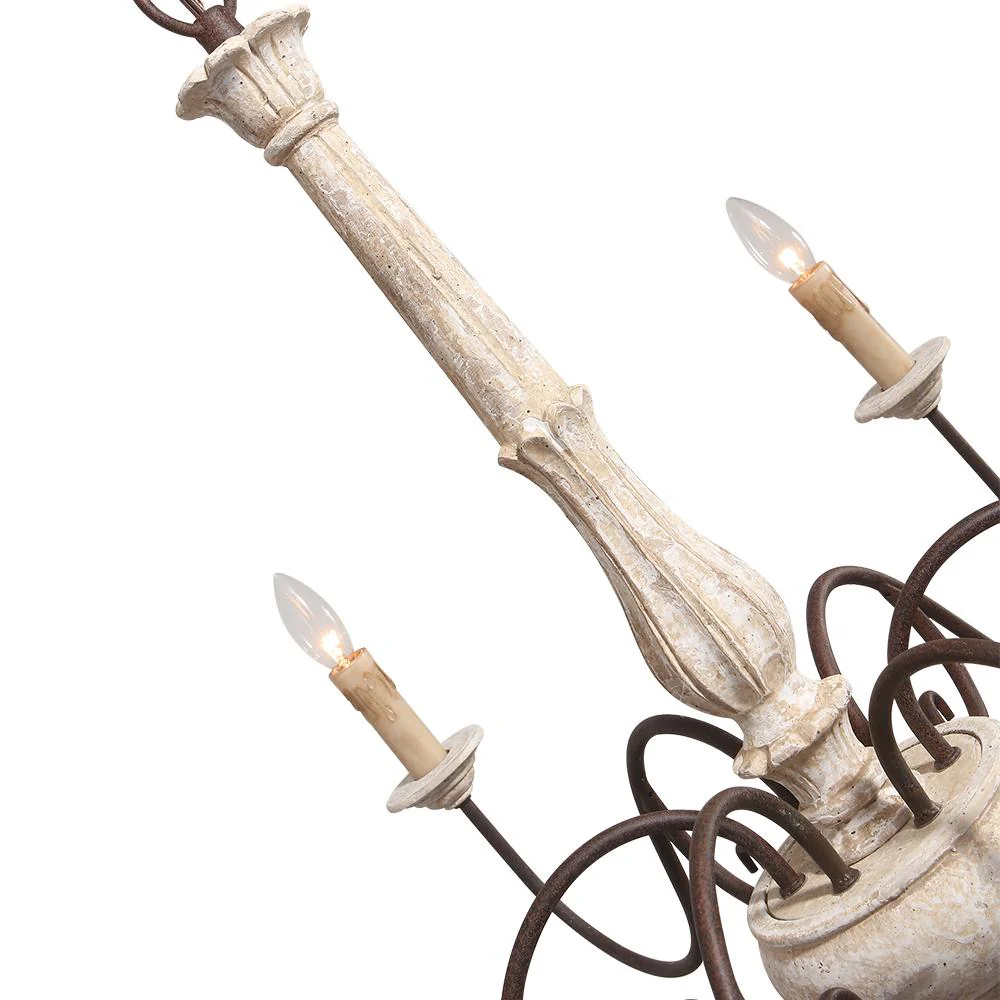 Candle Style Shabby Chic Chandelier - Image 5