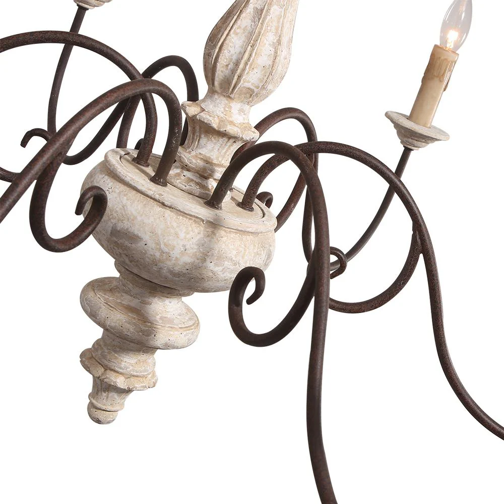 Candle Style Shabby Chic Chandelier - Image 8