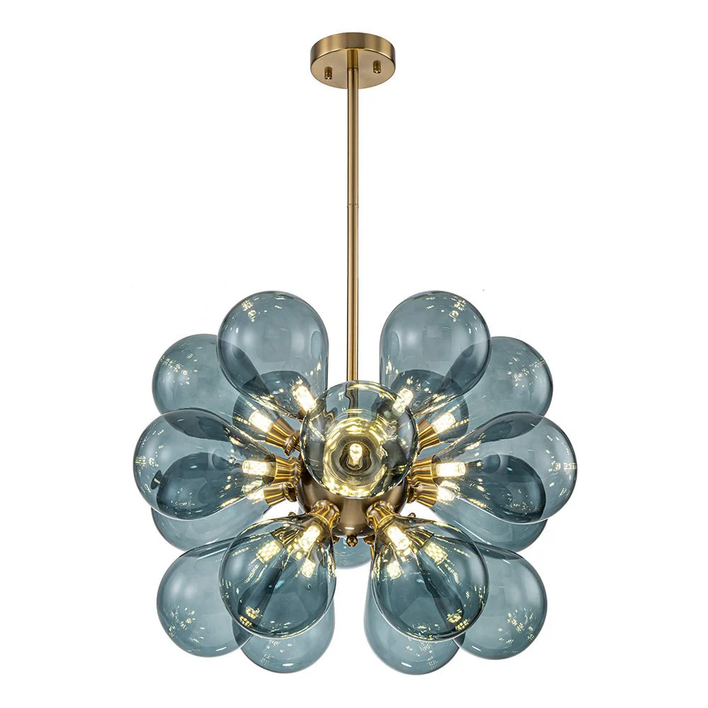 (OpenBox) Cluster Blue Glass Bubble Chandelier - Image 12