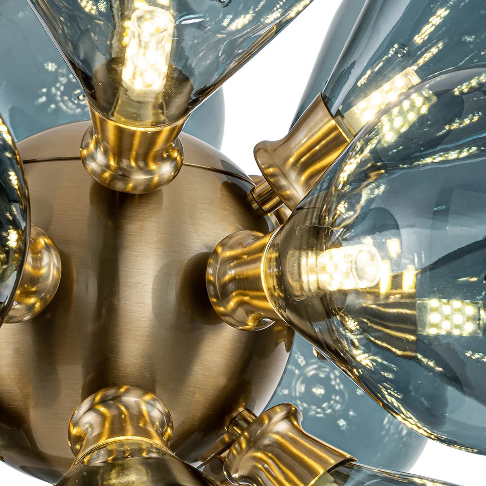 (OpenBox) Cluster Blue Glass Bubble Chandelier - Image 16