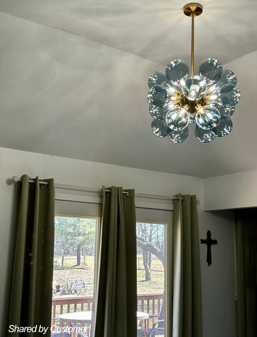 (OpenBox) Cluster Blue Glass Bubble Chandelier - Image 7