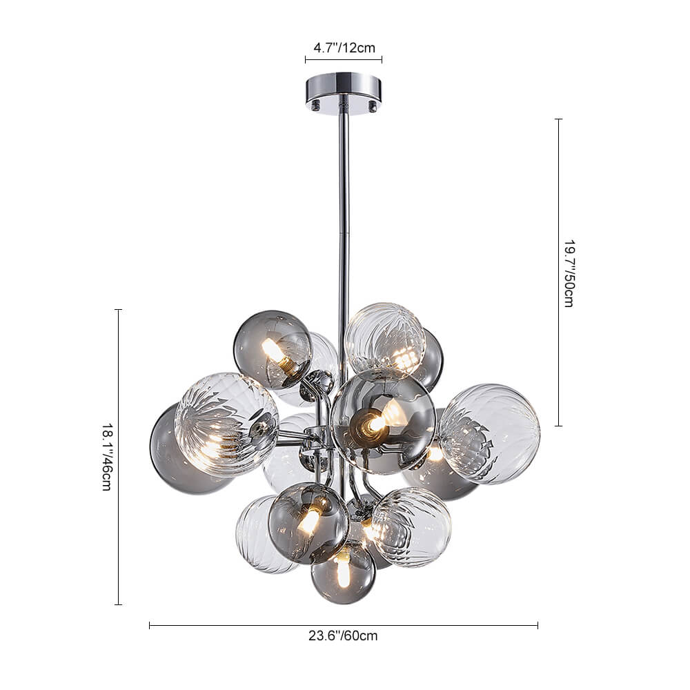 (OpenBox) Cluster Glass Globe Bubble Chandelier 23.6"/31.5" Wide Large Chandelier - Image 14