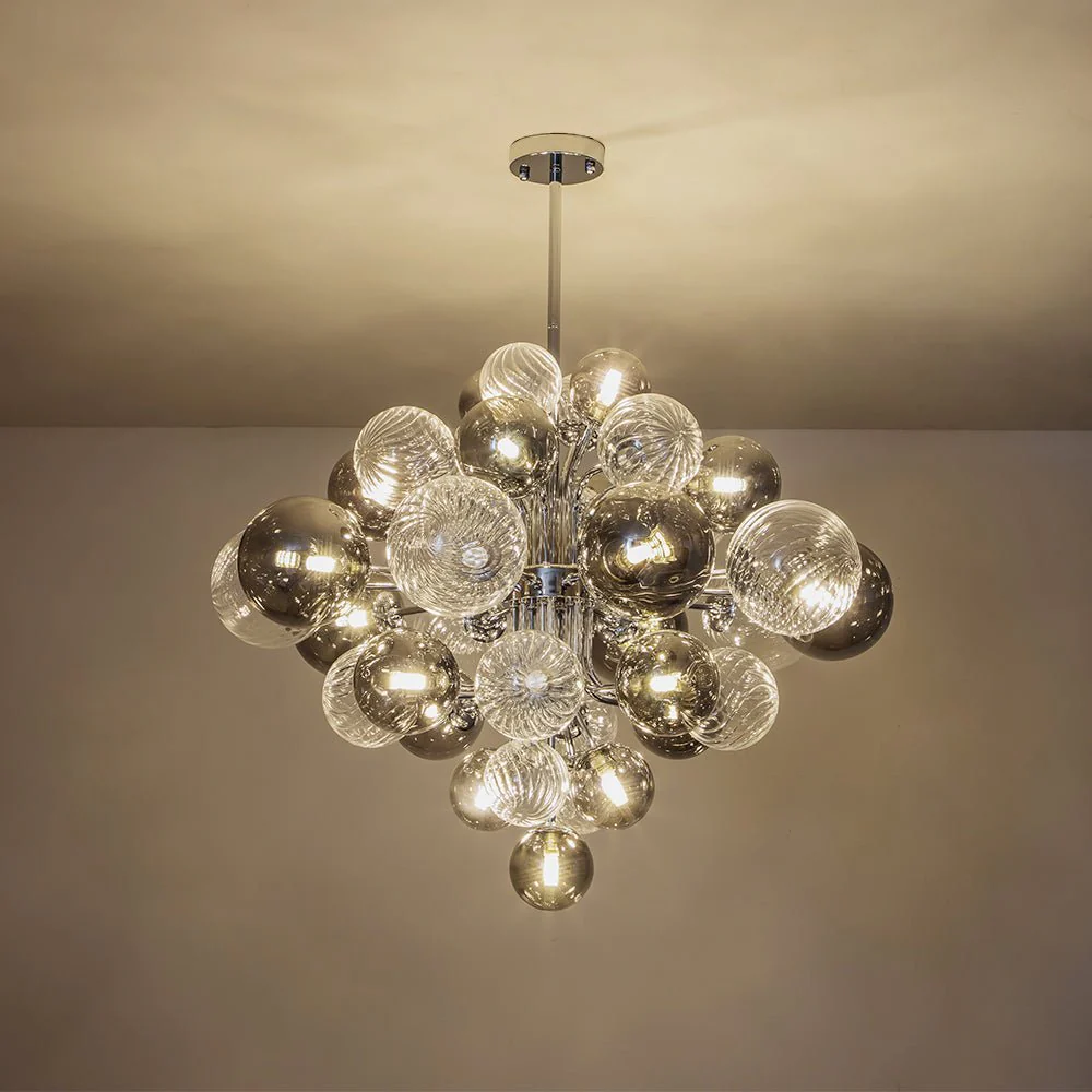 (OpenBox) Cluster Glass Globe Bubble Chandelier 23.6"/31.5" Wide Large Chandelier - Image 3