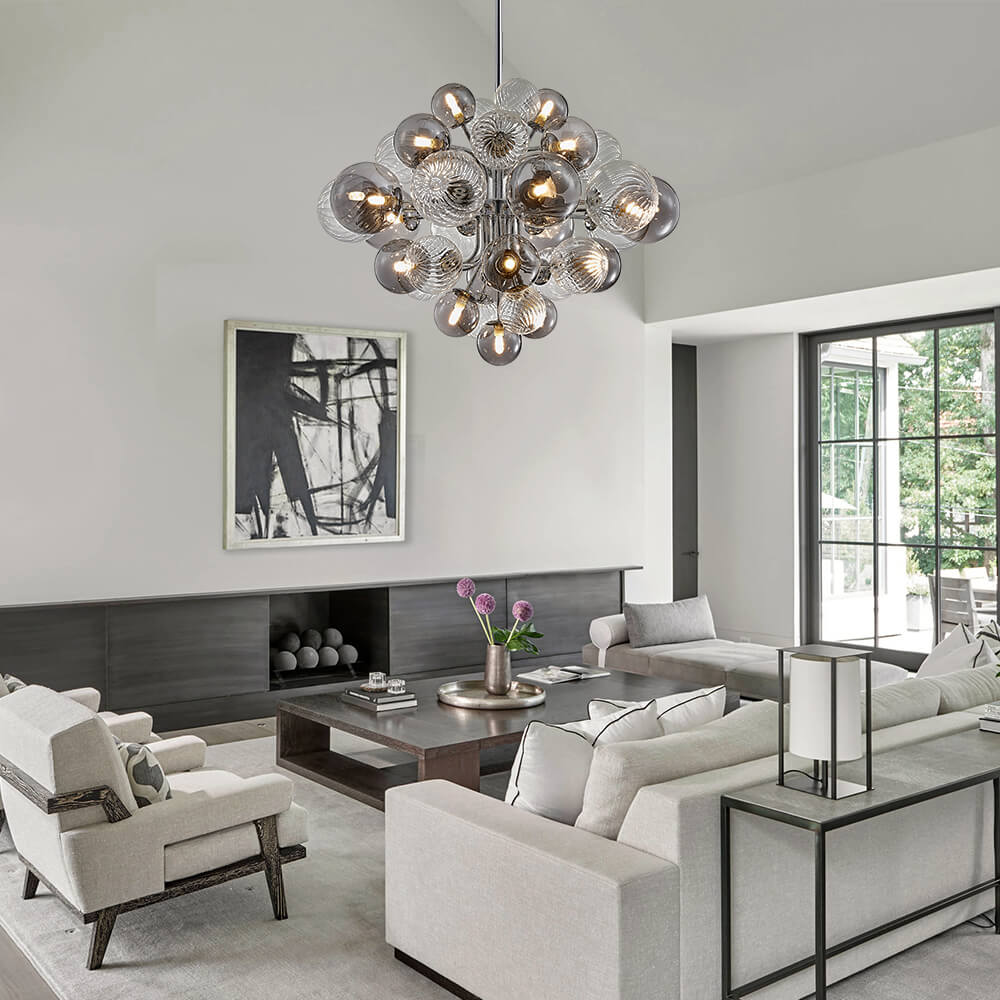 (OpenBox) Cluster Glass Globe Bubble Chandelier 23.6"/31.5" Wide Large Chandelier - Image 4