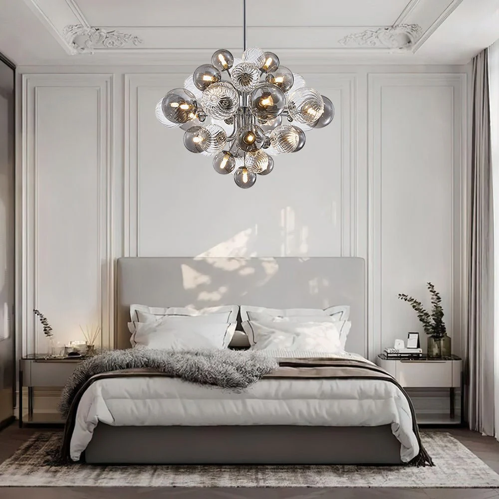 (OpenBox) Cluster Glass Globe Bubble Chandelier 23.6"/31.5" Wide Large Chandelier - Image 6