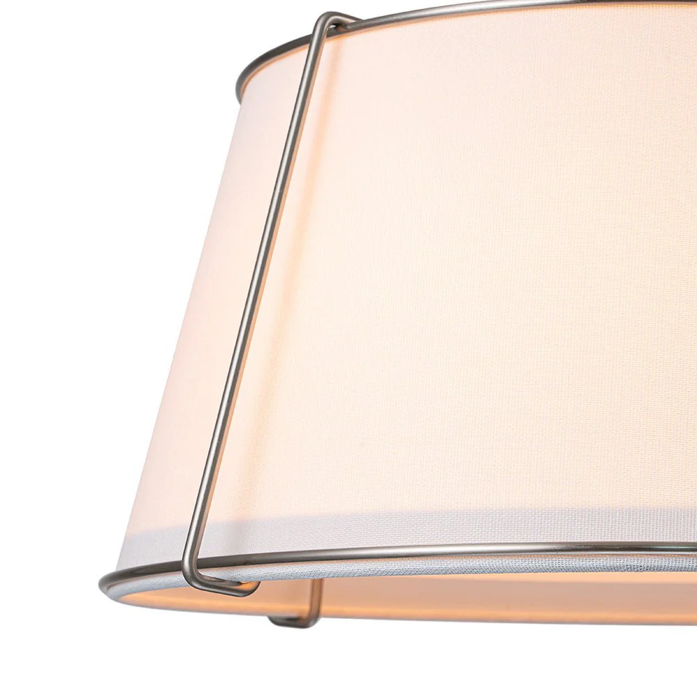 (OpenBox) Contemporary Wide Linen Drum Brass Semi Flush Mount - Image 19