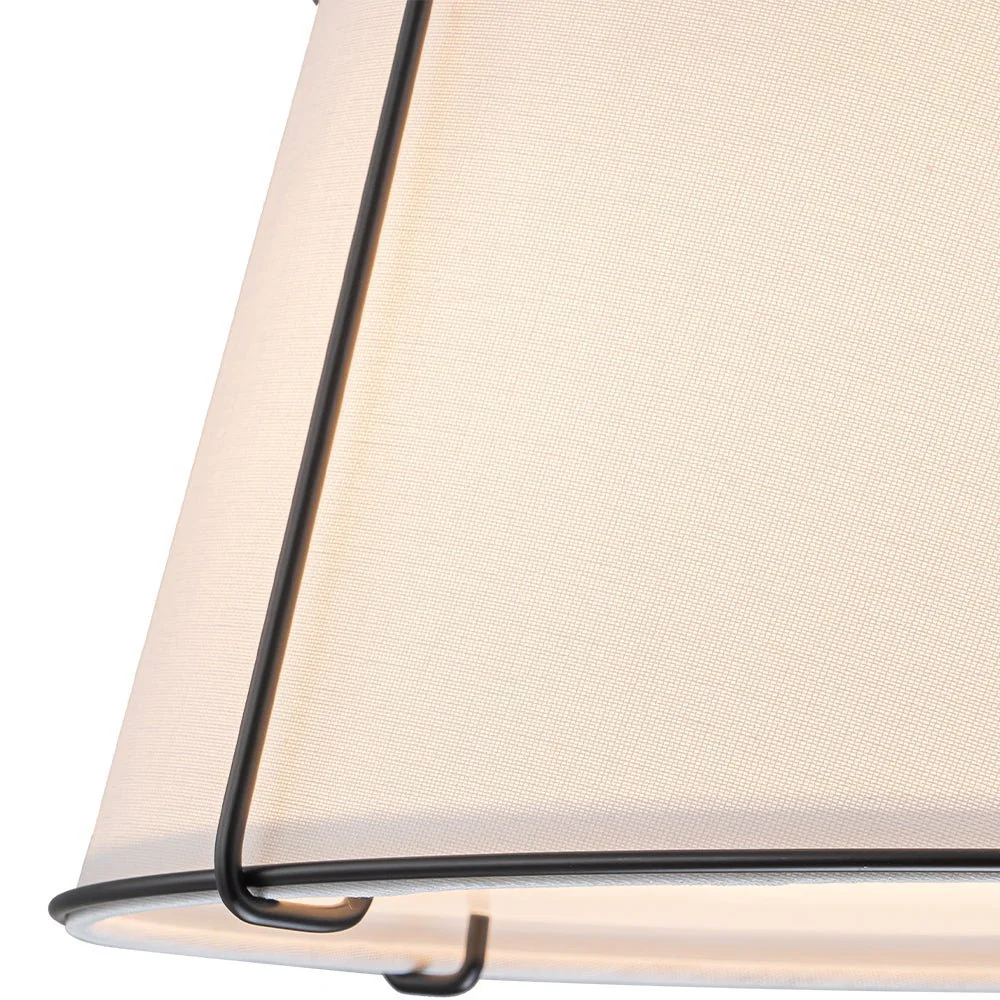 (OpenBox) Contemporary Wide Linen Drum Brass Semi Flush Mount - Image 31