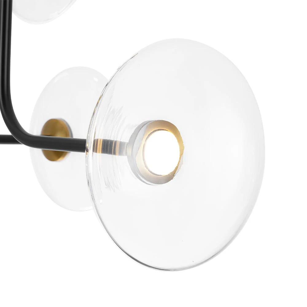 (OpenBox) Designer 9-light Glass Dimmable LED Linear Sputnik Chandelier - Image 20