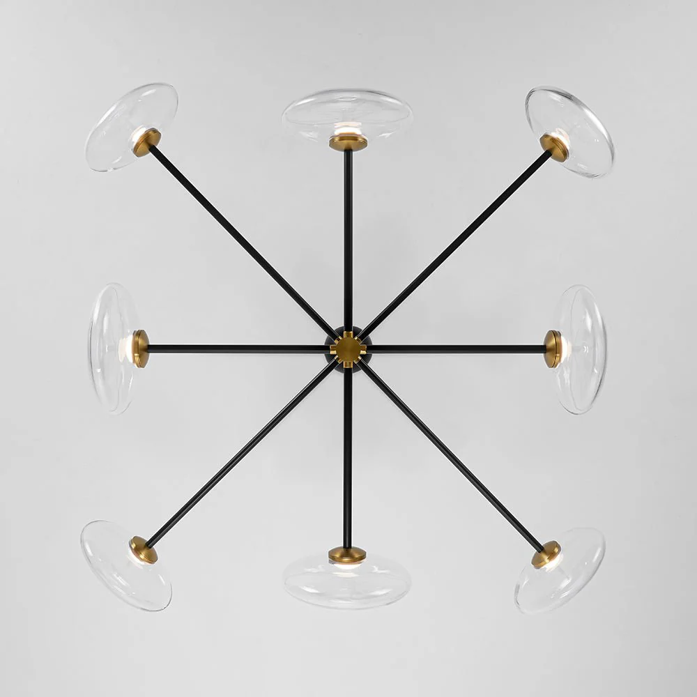 (OpenBox) Designer Dimmable LED 8-light Glass Tiered Sputnik Chandelier - Image 10