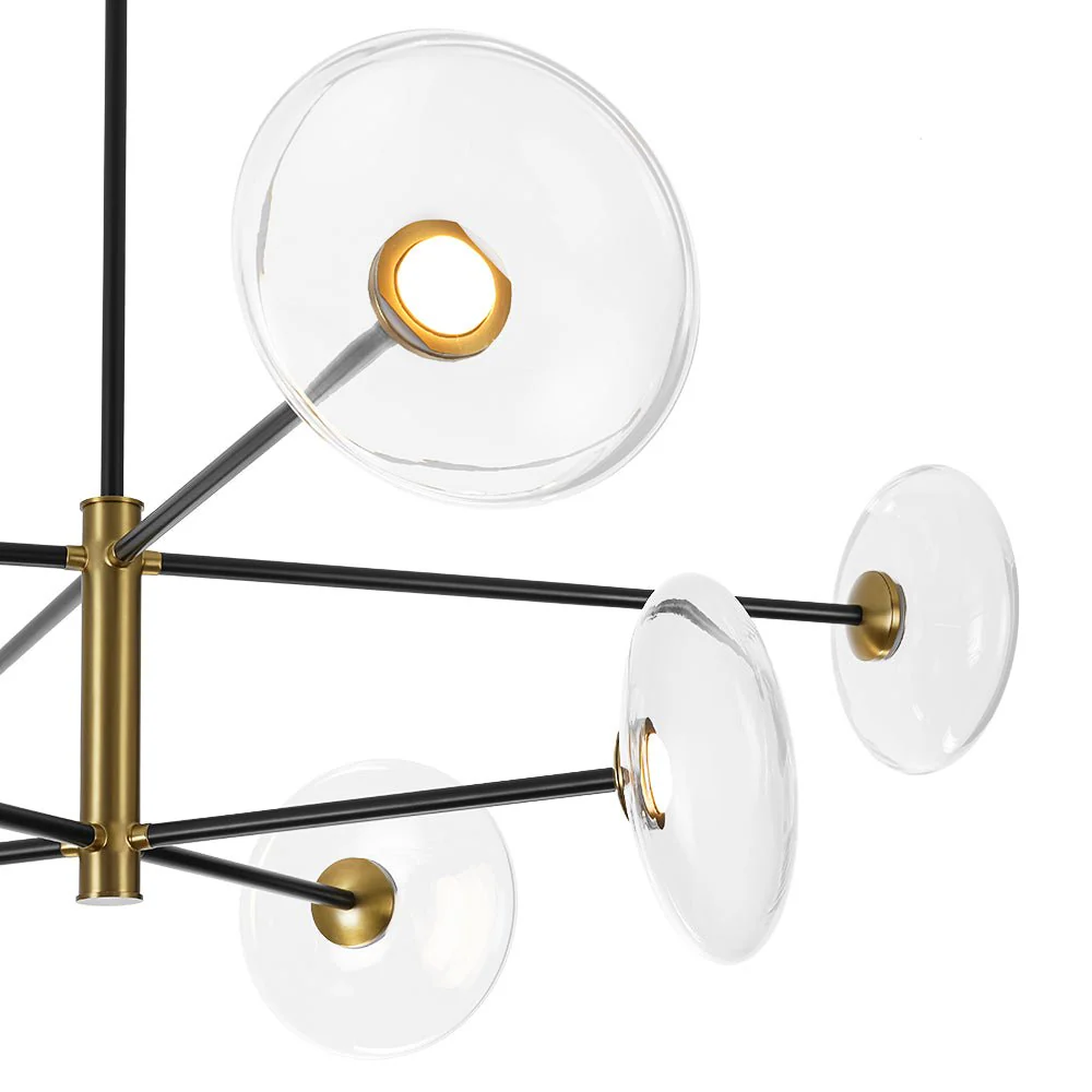 (OpenBox) Designer Dimmable LED 8-light Glass Tiered Sputnik Chandelier - Image 12