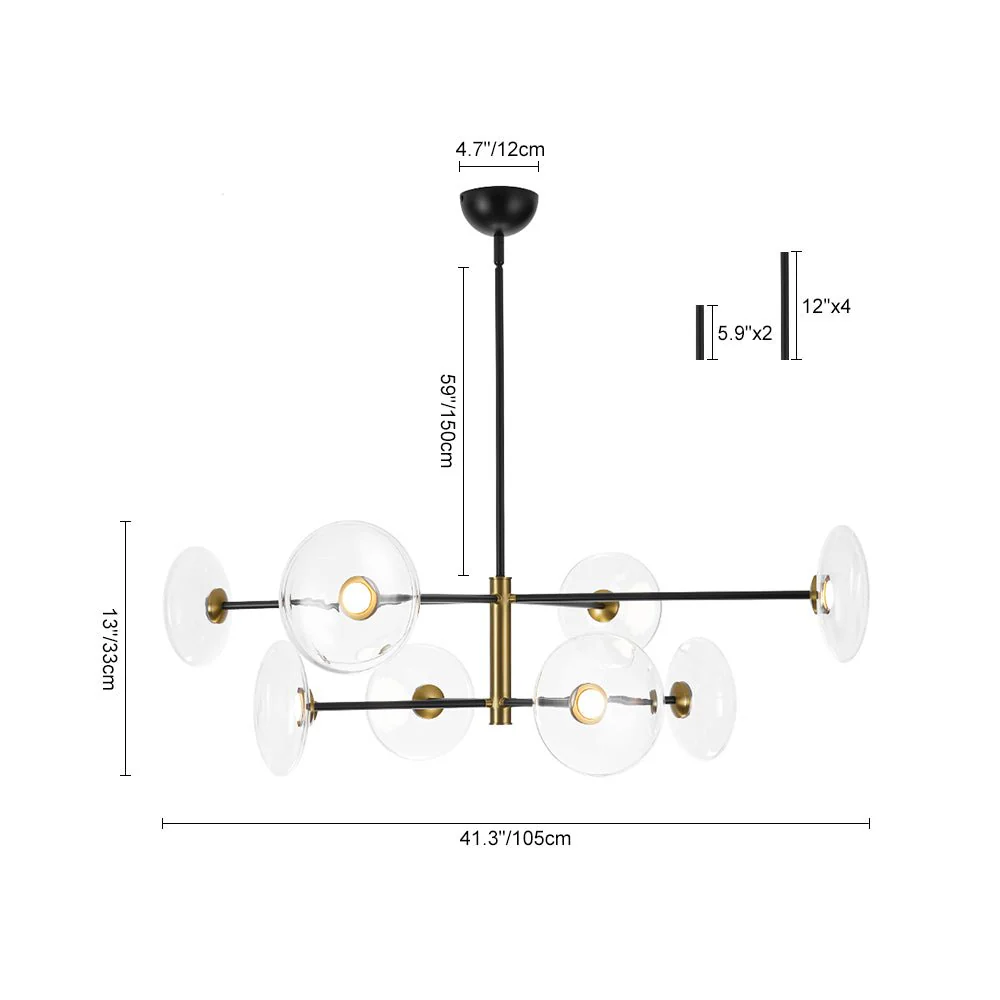 (OpenBox) Designer Dimmable LED 8-light Glass Tiered Sputnik Chandelier - Image 14
