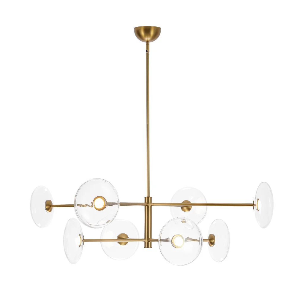 (OpenBox) Designer Dimmable LED 8-light Glass Tiered Sputnik Chandelier - Image 15