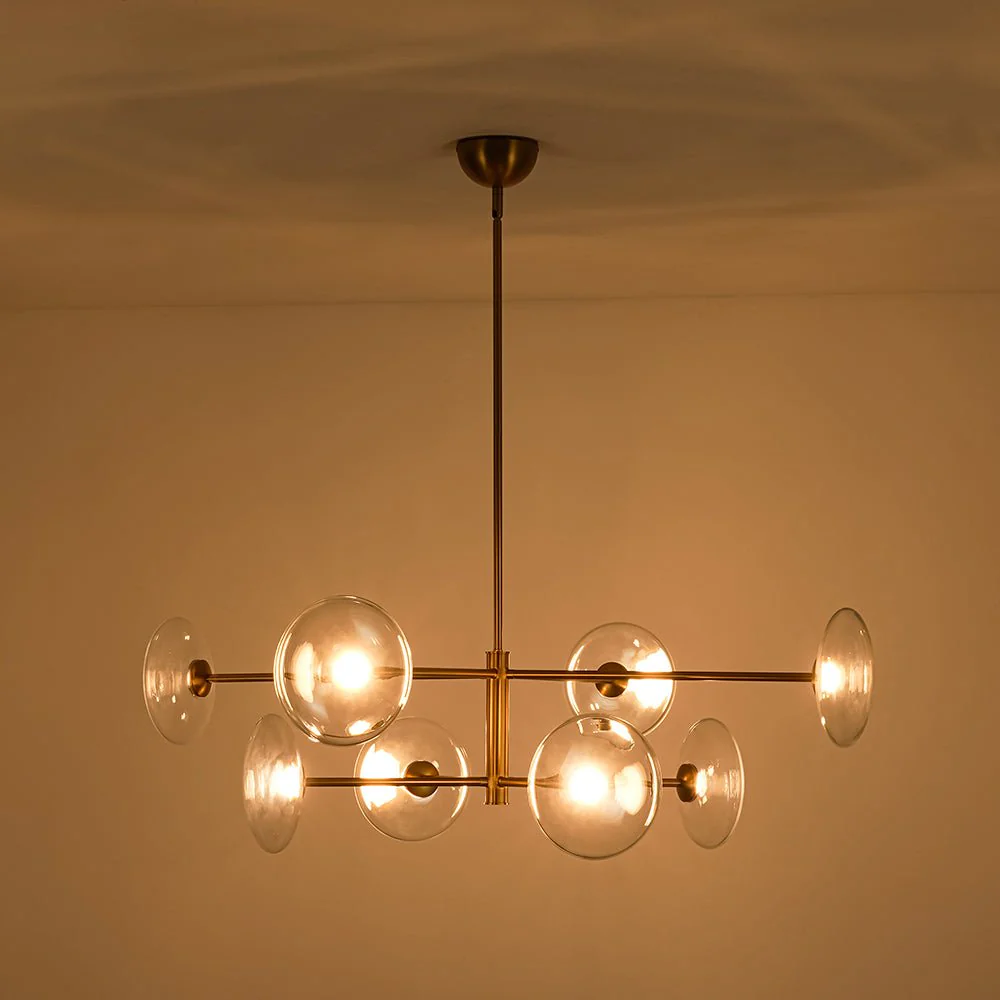 (OpenBox) Designer Dimmable LED 8-light Glass Tiered Sputnik Chandelier - Image 17
