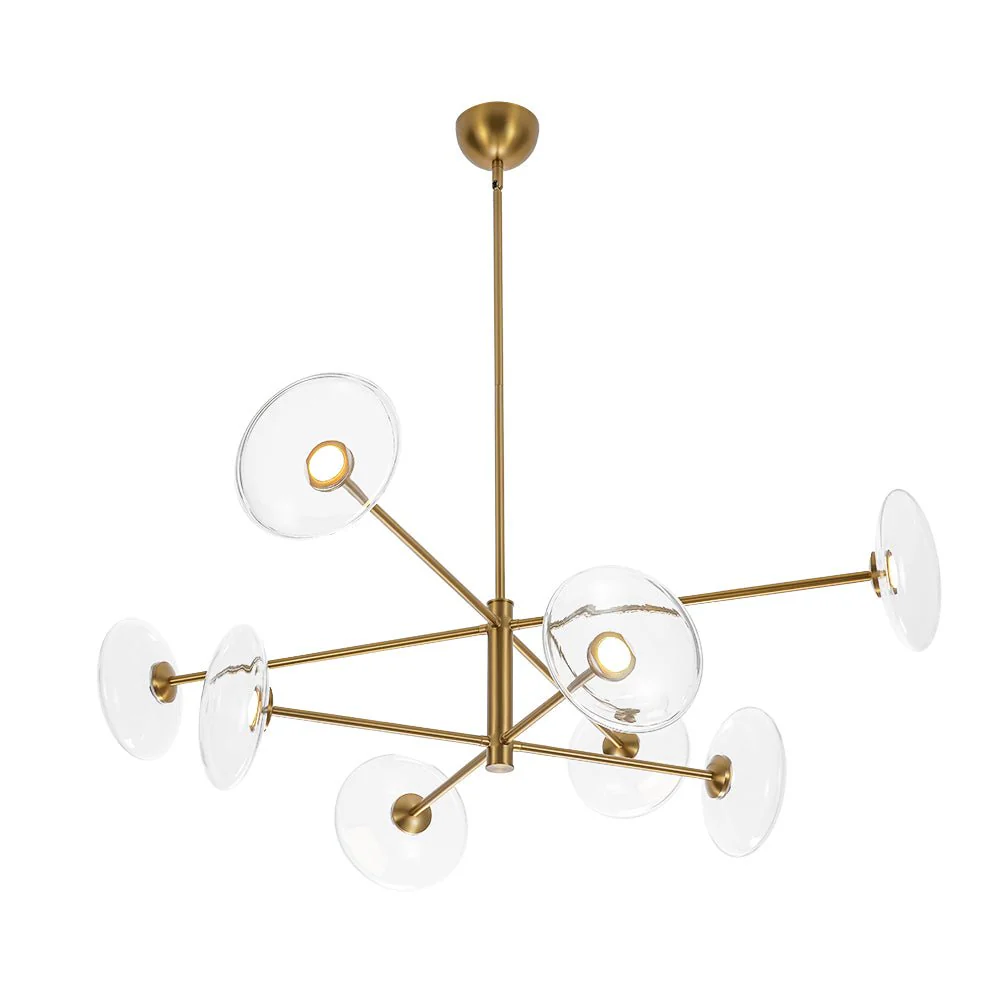 (OpenBox) Designer Dimmable LED 8-light Glass Tiered Sputnik Chandelier - Image 18