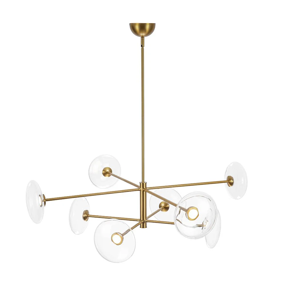 (OpenBox) Designer Dimmable LED 8-light Glass Tiered Sputnik Chandelier - Image 19