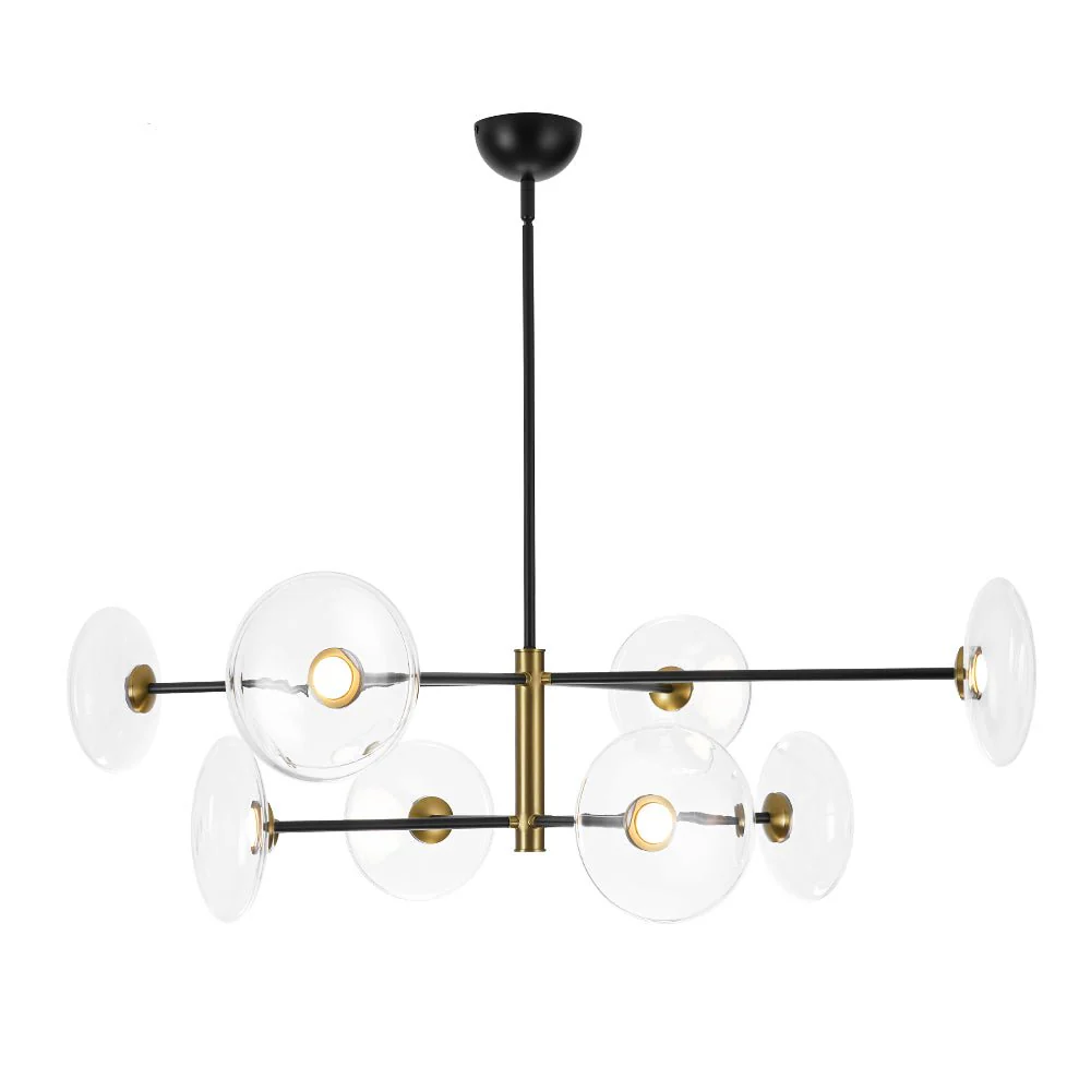 (OpenBox) Designer Dimmable LED 8-light Glass Tiered Sputnik Chandelier - Image 5