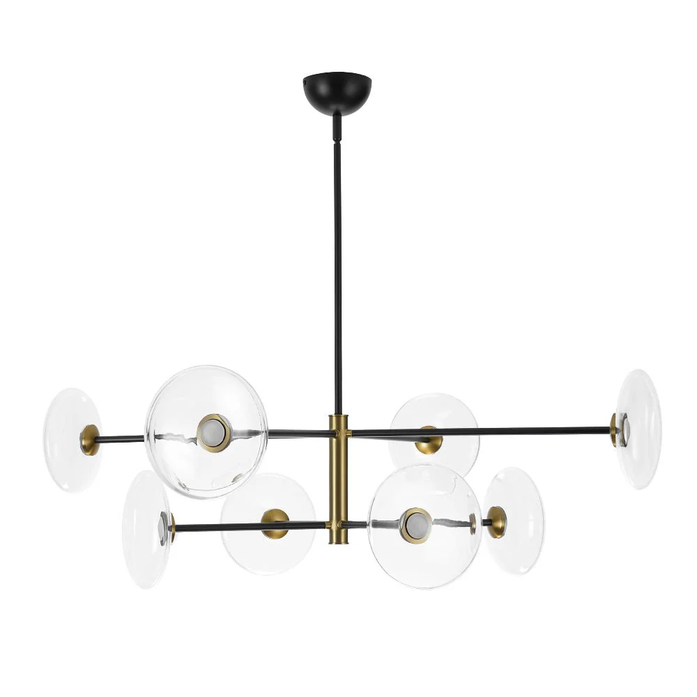 (OpenBox) Designer Dimmable LED 8-light Glass Tiered Sputnik Chandelier - Image 6