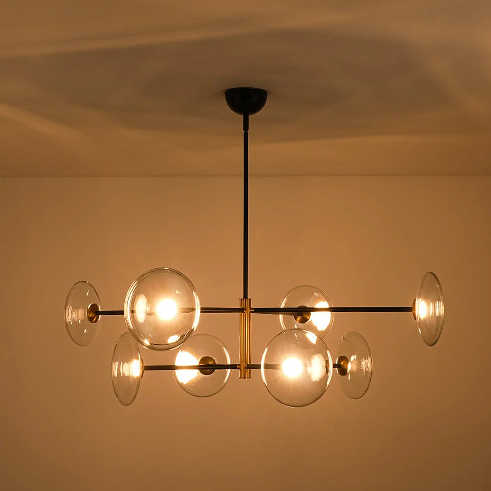 (OpenBox) Designer Dimmable LED 8-light Glass Tiered Sputnik Chandelier - Image 7
