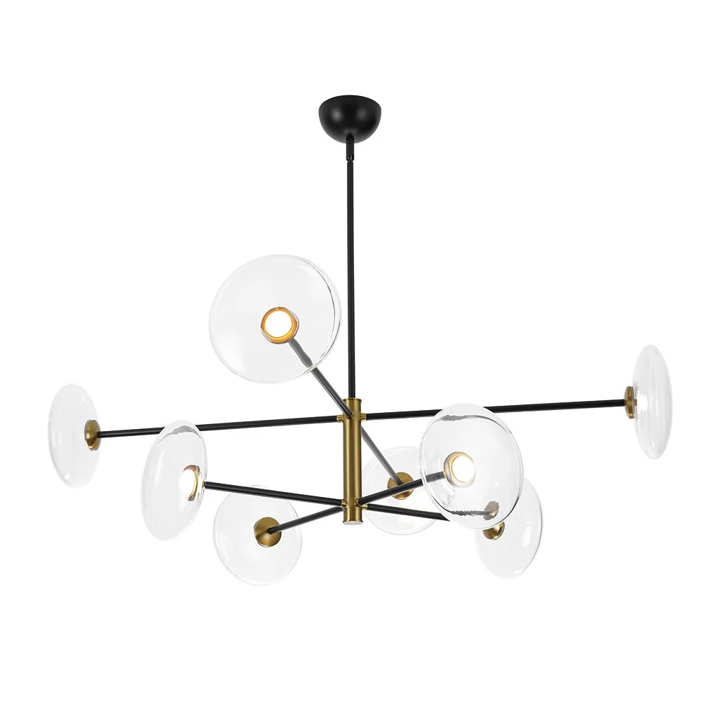 (OpenBox) Designer Dimmable LED 8-light Glass Tiered Sputnik Chandelier - Image 8