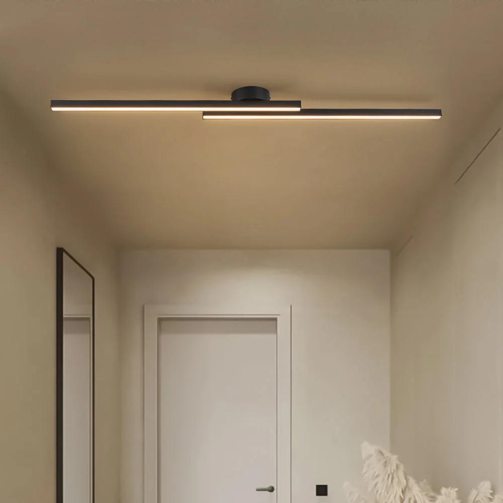 Dimmable 2-Light Long Strip Linear LED Flush Mount - Image 4