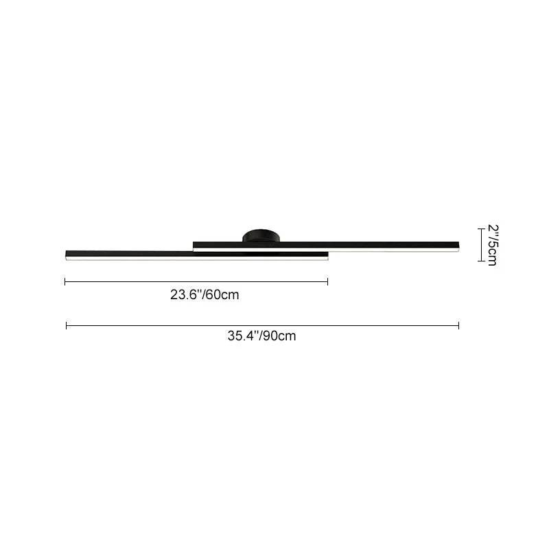 Dimmable 2-Light Long Strip Linear LED Flush Mount - Image 11