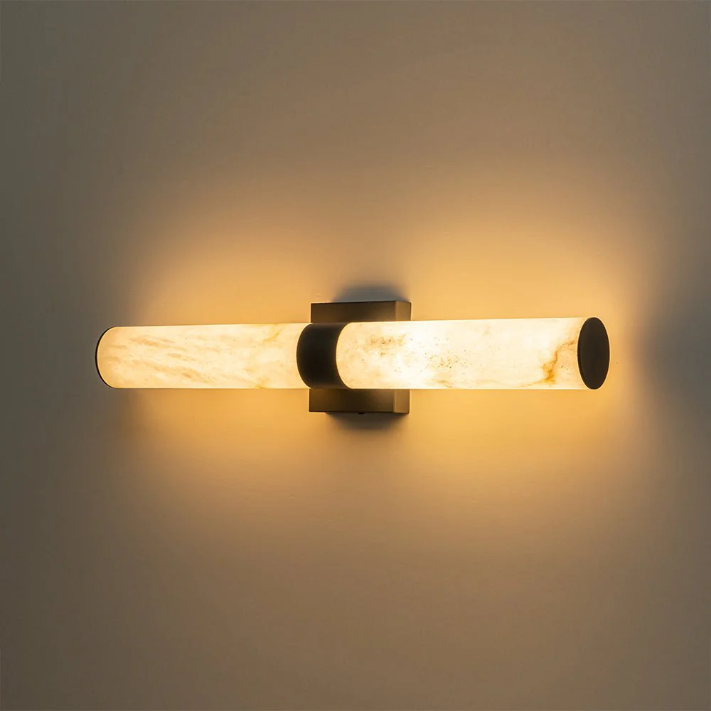 Dimmable LED Marble Tube Linear Bathroom Wall Sconce - Image 17