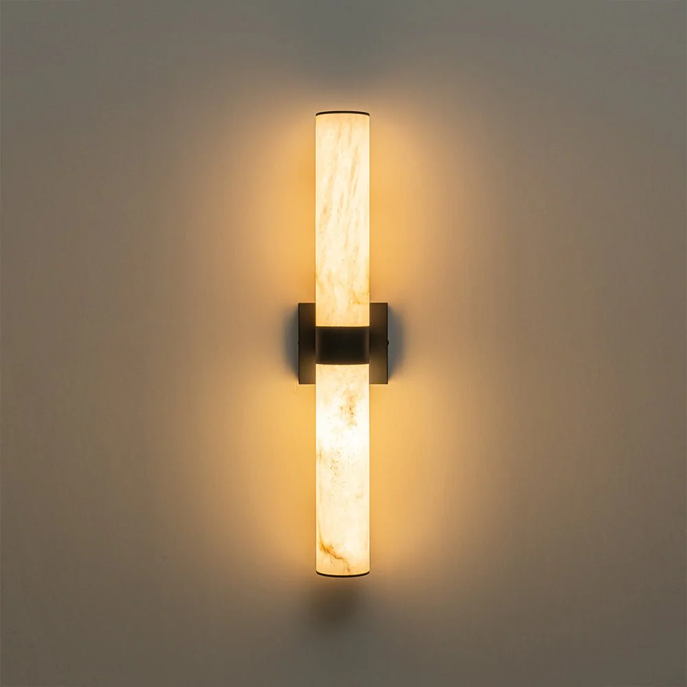 Dimmable LED Marble Tube Linear Bathroom Wall Sconce - Image 19