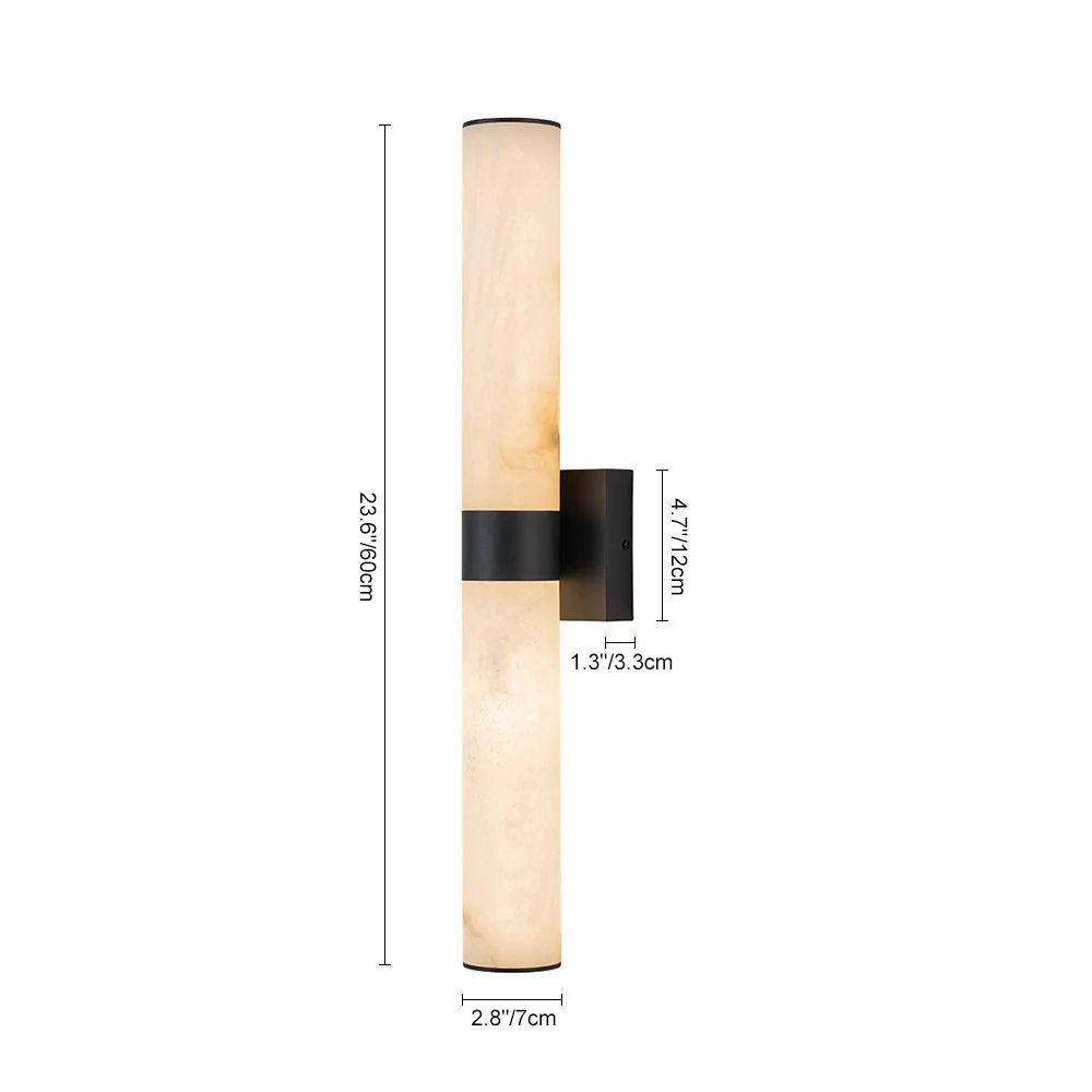 Dimmable LED Marble Tube Linear Bathroom Wall Sconce - Image 20