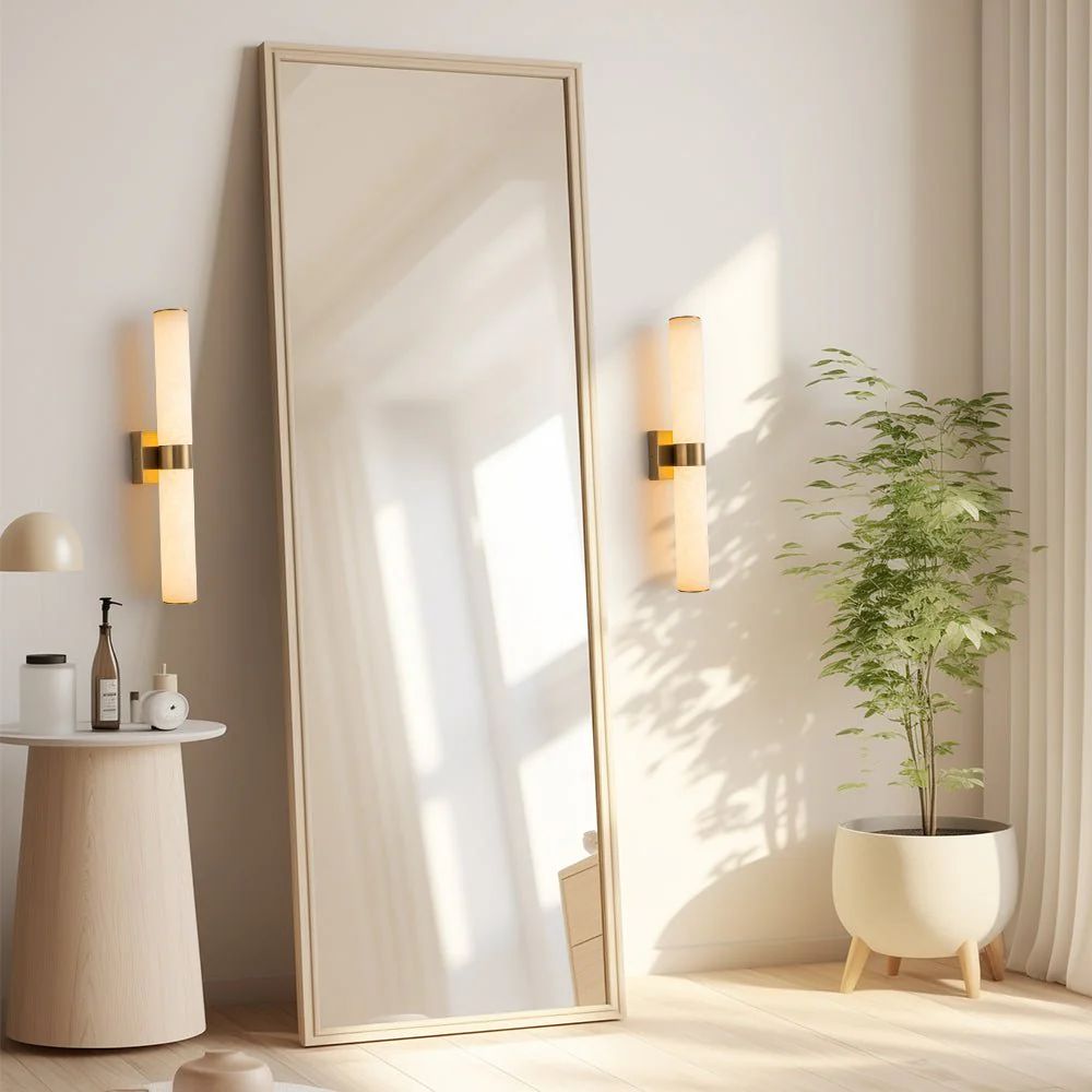 Dimmable LED Marble Tube Linear Bathroom Wall Sconce - Image 3