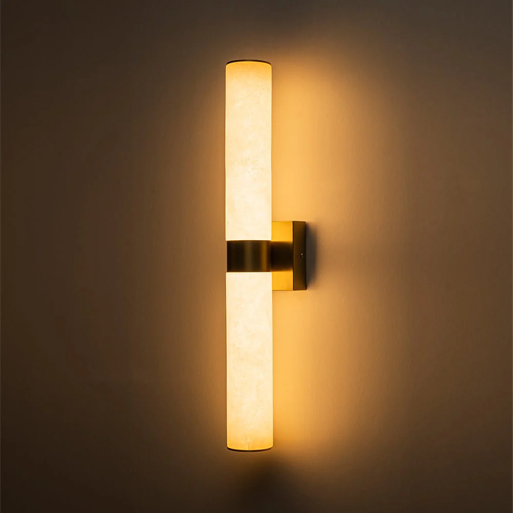 Dimmable LED Marble Tube Linear Bathroom Wall Sconce - Image 31