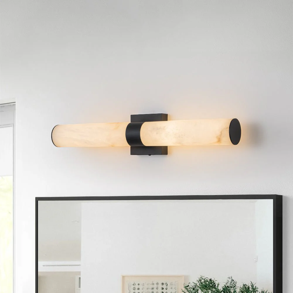 Dimmable LED Marble Tube Linear Bathroom Wall Sconce - Image 5