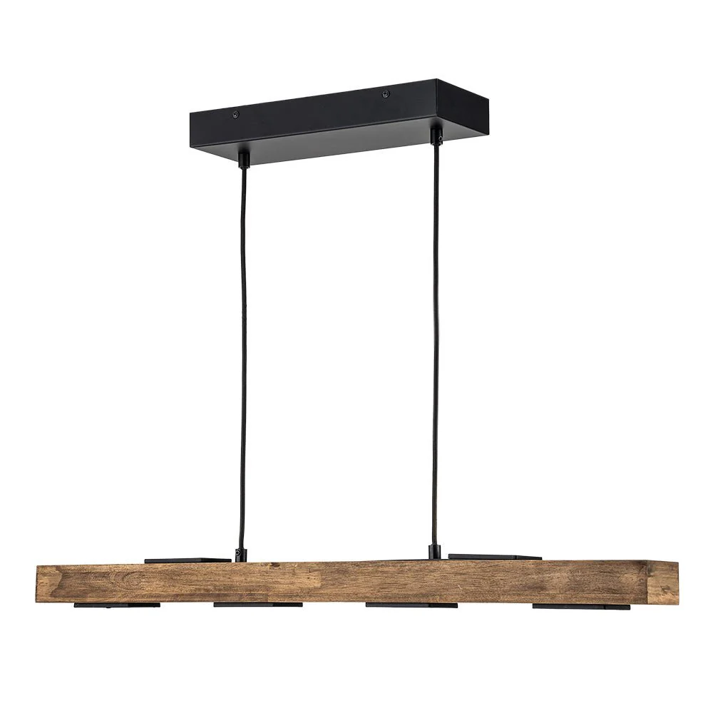 (OpenBox) Dimmable LED Linear Oak Wood Kitchen Island Pendant - Image 5