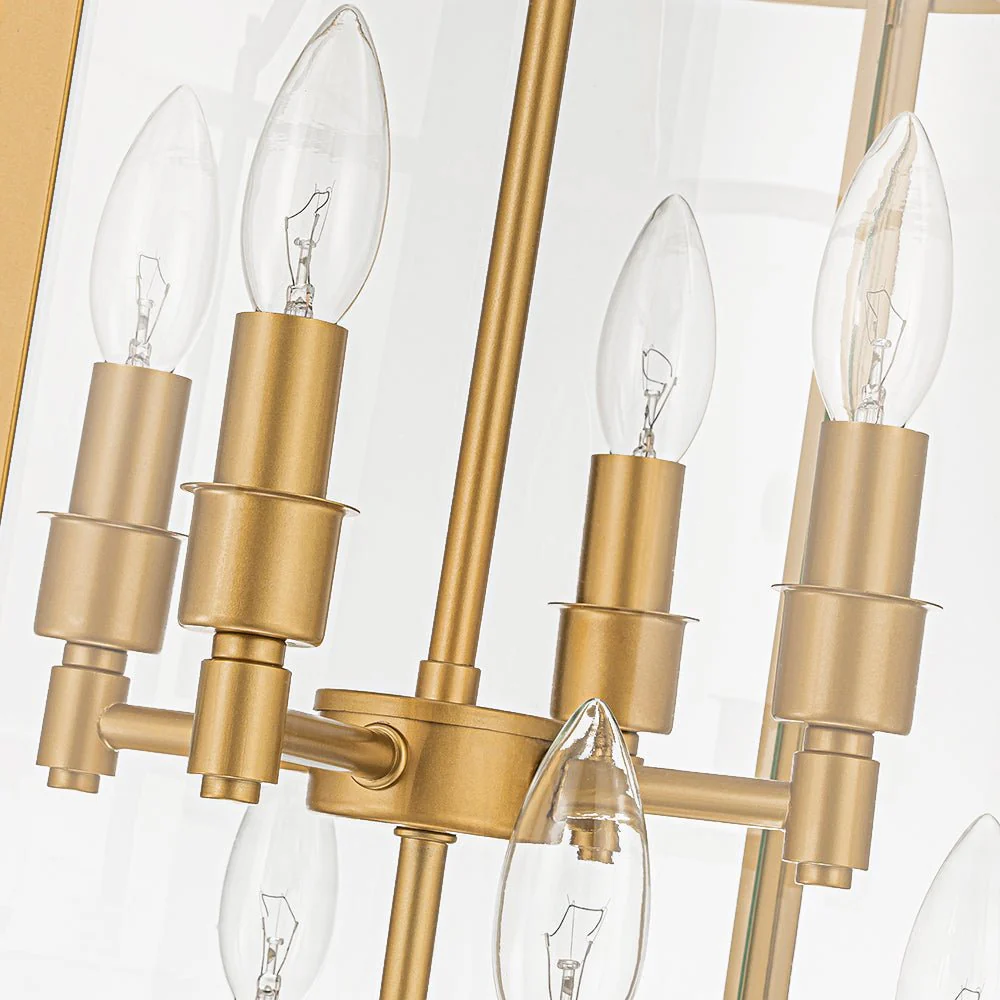 (OpenBox) Farmhouse Wide Clear Glass Cylinder Cage Pendant - Image 25