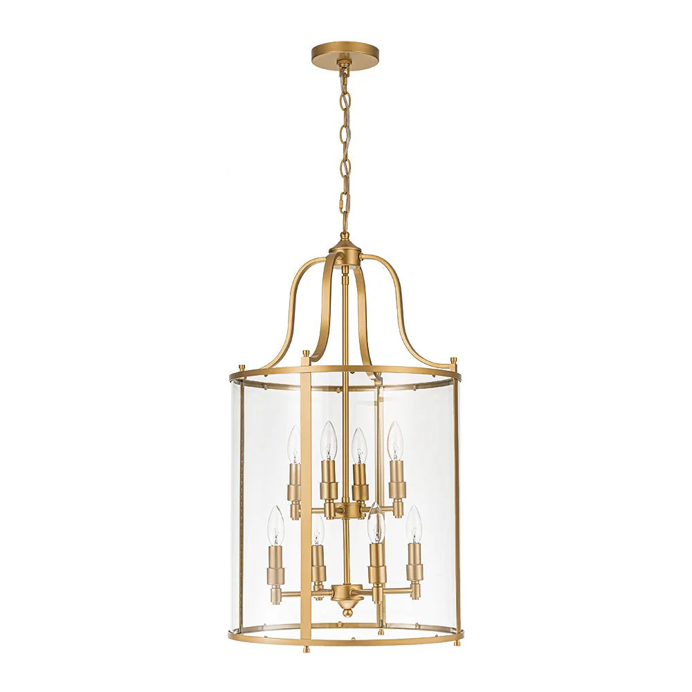 (OpenBox) Farmhouse Wide Clear Glass Cylinder Cage Pendant - Image 30