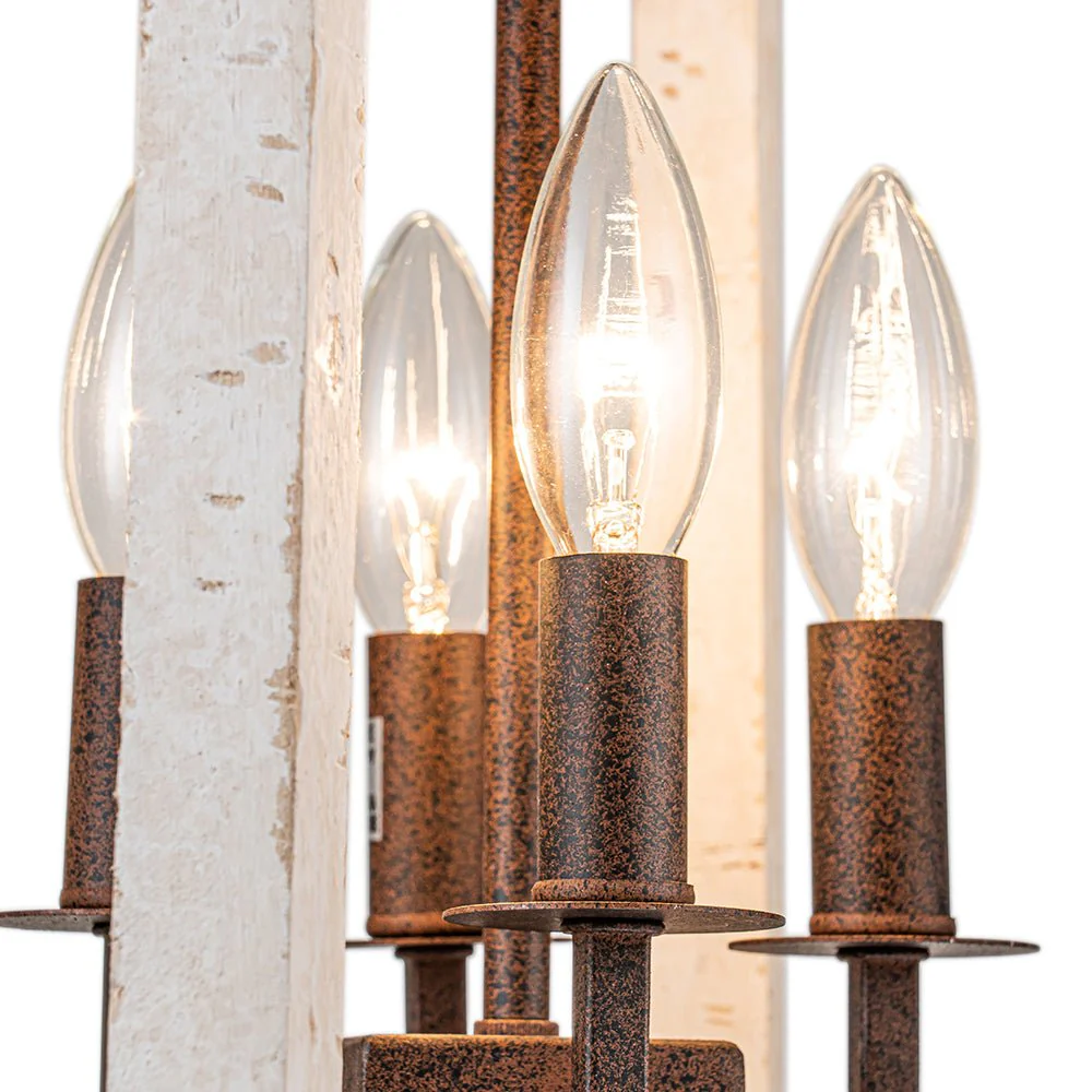 (OpenBox) Farmhouse Wood Cylinder Pendant Light - Image 12
