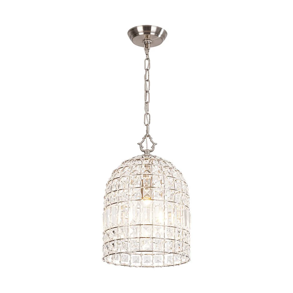 French Antique Brass Crystal Cage Chandelier - Image 33